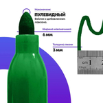 Перманентные зеленые маркеры, набор 12 шт, MC-Basir, корпус 21 мм, комплект спиртовых несмываемых и нестираемых маркеров (водостойких фломастеров) с пулевидным наконечником 3 мм