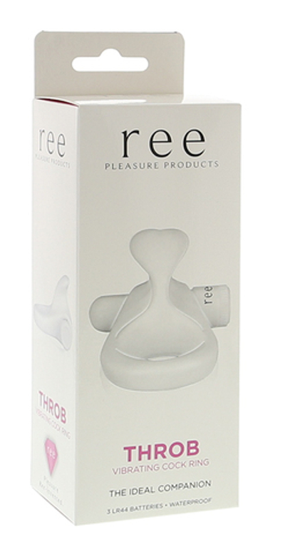 Белое виброкольцо Throb