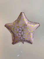 Ag Шар Звезда Геометрия Розовый 19" / 48см (БГ-15)
