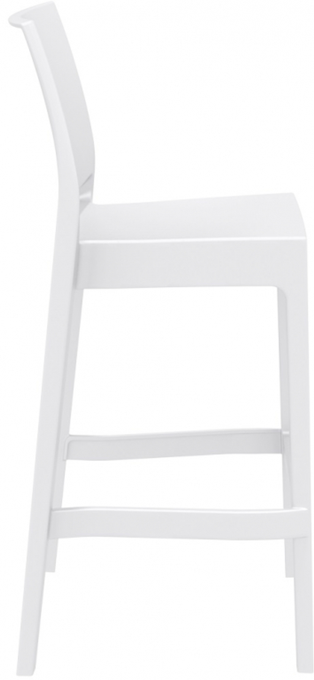 Стул пластиковый барный, Siesta Contract Maya Bar 75, белый