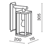 Уличный настенный светильник Outdoor O452WL-01GF1