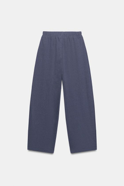 ZARA БРЮКИ В СТИЛЕ РУСТИК НА ШНУРКЕ, ИНДИГО