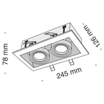 Встраиваемый светильник Technical DL008-2-02-S