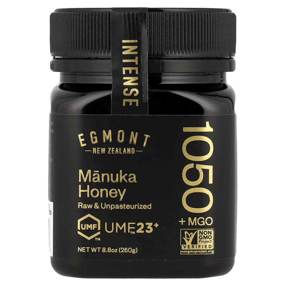 Egmont Honey, Мед манука, необработанный и непастеризованный, UMF ™ 23+, 1050 MGO +, 250 г (8,8 унции)