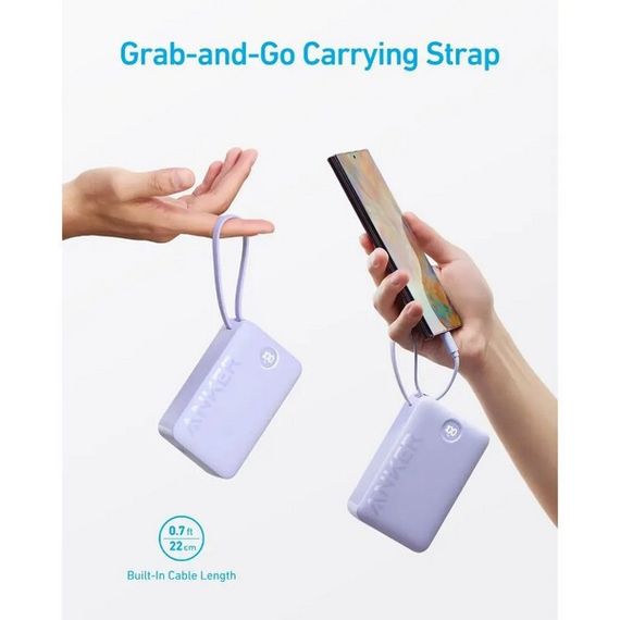 Внешний аккумулятор Anker 335 Nano Power Bank 20000 мАч 22.5 Вт (A1647HV1) фиолетовый