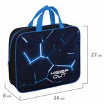 Папка на молнии с ручками BRAUBERG А4, 1 отделение, полиэстер, 80 мм, "Digital lava", 272182