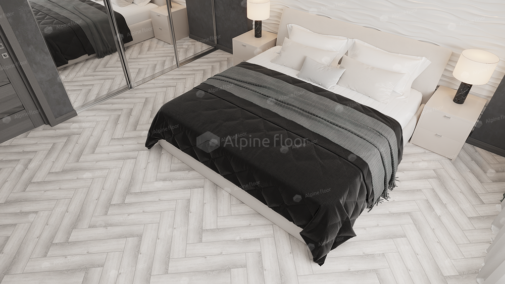 Напольные покрытия Екатеринбург. MAXIPOL: Кварцвиниловая плитка Alpine Floor Parquet LVT ДУБ Альхена ECO 16-12