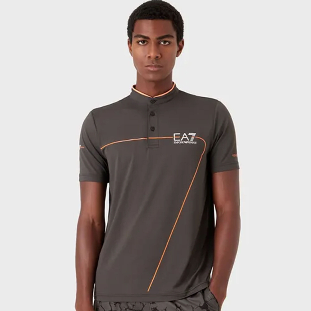 Мужская кофта теннисная EA7 Sweatshirt Men - Anthracite, Orange