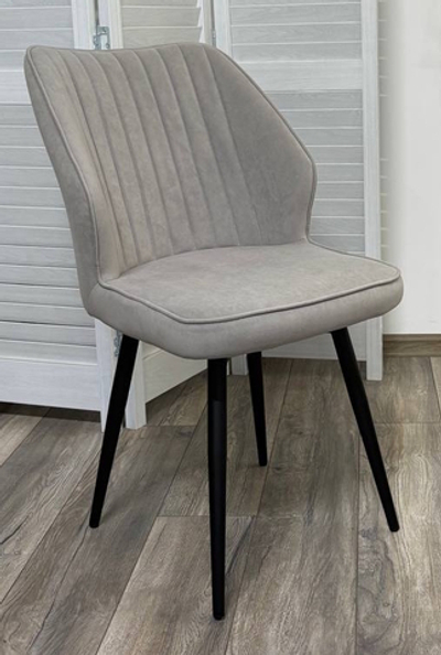 Стул РОССО 360 град. поворот. B22 Серый, велюр / черный каркас, М-City