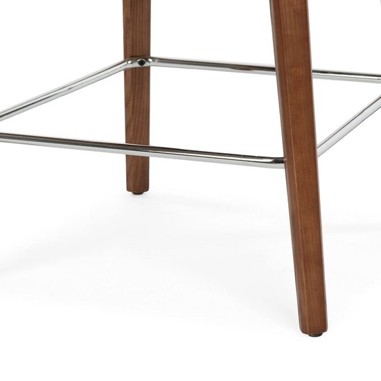 Полубарный стул Lord деревянный каркас и бежевая ткань сиденья