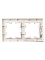 BRITE Рамка 2-местная РУ-2-2-Бр стекло розовый матовый IEK