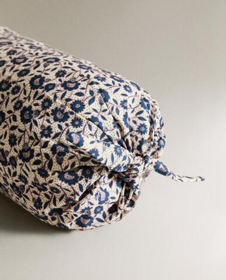 ZARA HOME ДЕТСКАЯ ПОДУШКА С ЦВЕТОЧНЫМ УЗОРОМ, СИНИЙ