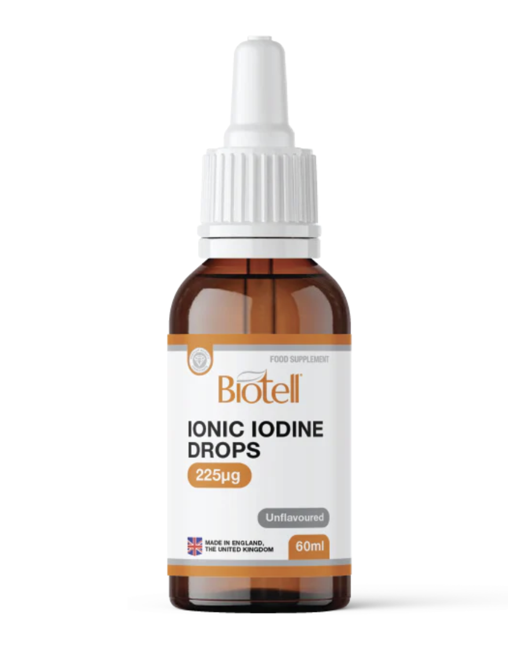 BioTell - Liquid Ionic Iodine Drops 225 mcg per serving, 60 ml