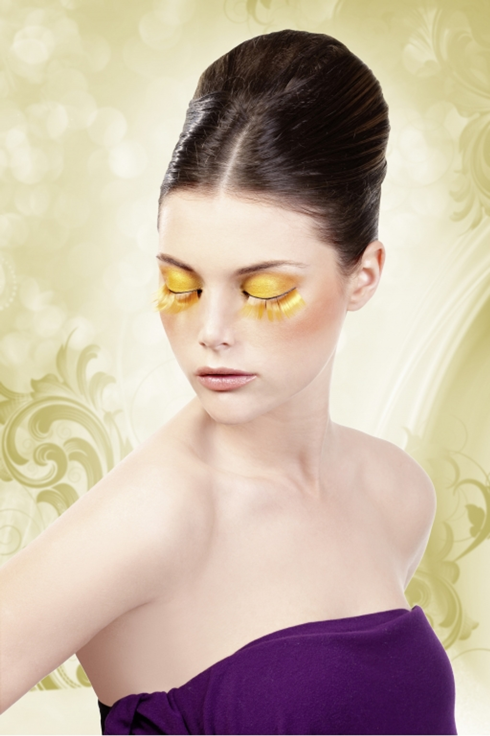 Пушистые оранжевые ресницы (Цвет: оранжевый)