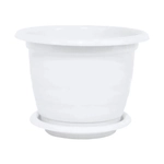 Горшок цветочный Виола 1л. с поддоном белый