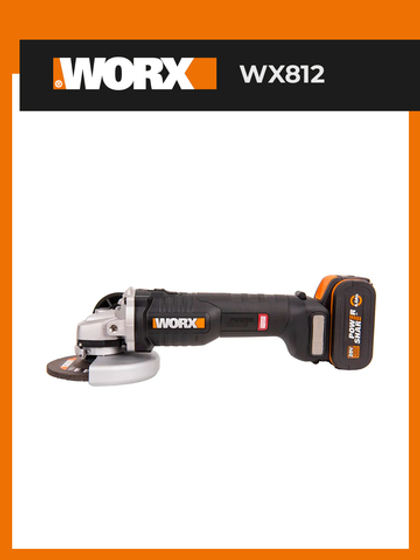 Угловая шлифмашина аккумуляторная WORX WX812