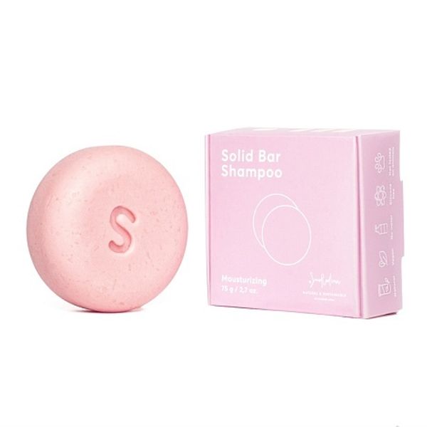 Твёрдый шампунь для увлажнения волос, 75 гр (Smorodina)