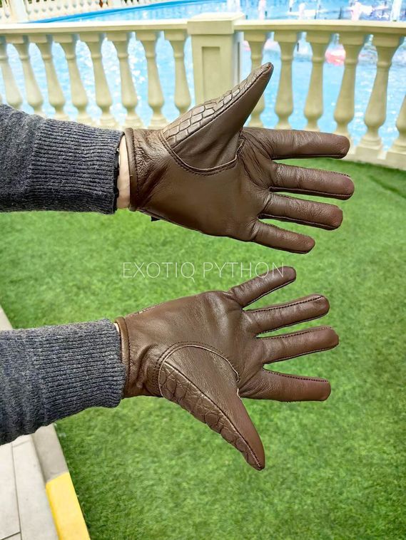 Перчатки из кожи крокодила AC-78