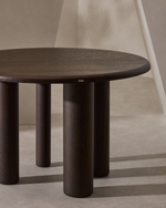 Mailen Круглый стол из шпона ясеня с темной отделкой Ø 120 см