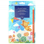 Карандаши 18 цв. "Funcolor", пласт. корпус, 6 видов (Bruno Visconti)