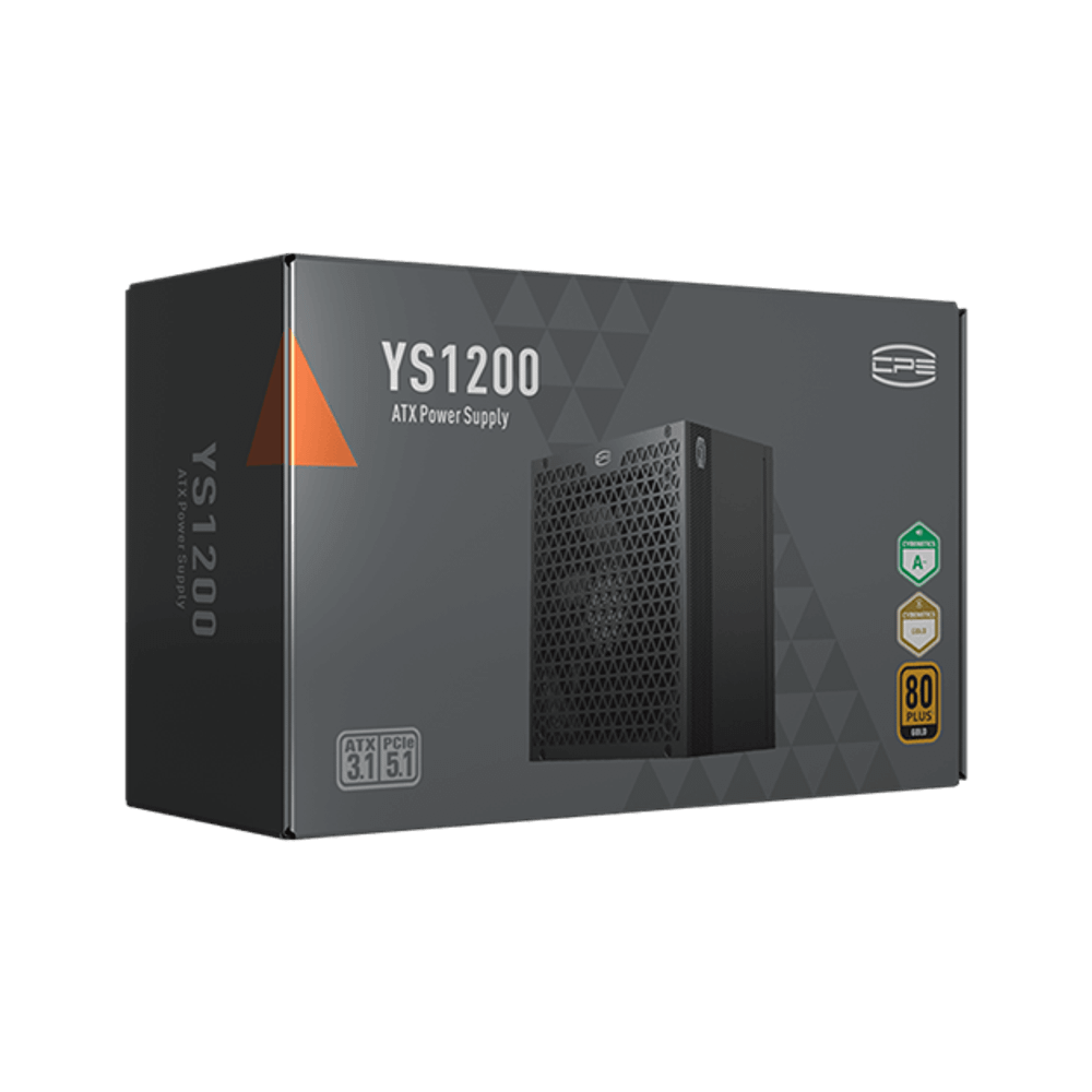 Блок питания PCCooler 1200W, YS1200, Full Modular, 80+ GOLD, ≥92%, Fan 135mm, Черный, P5-YS1200-G1F