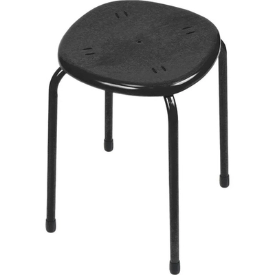 Табурет с пластмассовым сиденьем (ТП02/Ч черный)