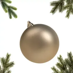 Шар пластиковый матовый 140 мм., шампань, ЕлкиТорг (150508)