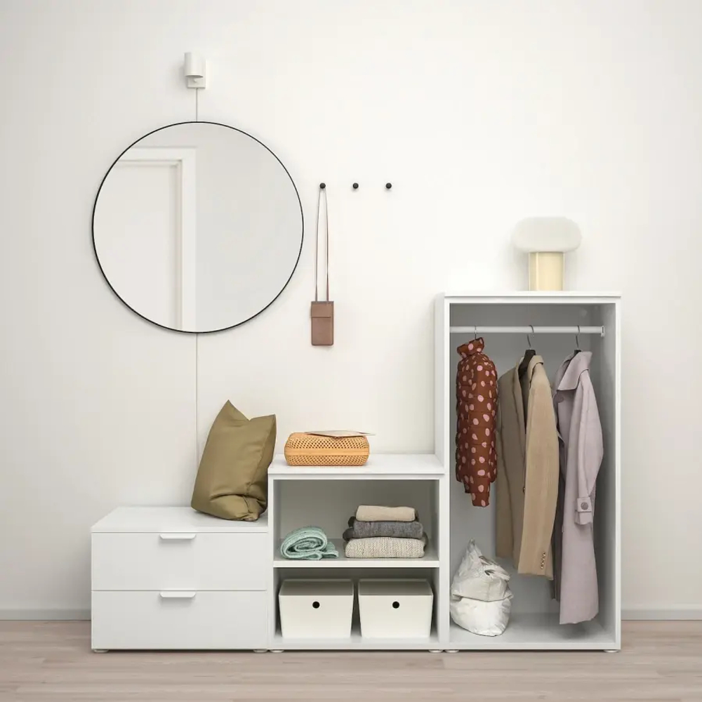 Платяной шкаф - IKEA PLATSA/FONNES  / ПЛАТСА/ФОННЕС ИКЕА, 180x57x123 см, белый