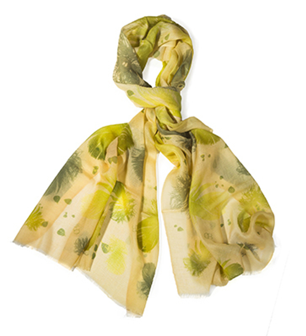 Шаль 70x200 Blues Cashmere Feather Green cb17-06_GREEN