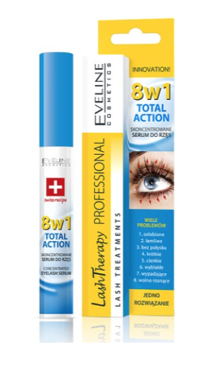 EVELINE lash therapy professional 8в1 total action - концентрированная сыворотка для ресниц 10мл