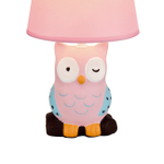 Настольный светильник 1x40Вт E14, керамика/ткань, розовый