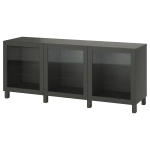 Комбинация для хранения - BESTÅ/ BESTА IKEA/ БЕСТА/БЕСТО ИКЕА, 180х74 см, темно-серый
