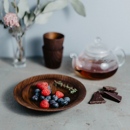 Деревянная тарелка-блюдце Art of Siberia из сибирского кедра 19 см. T79