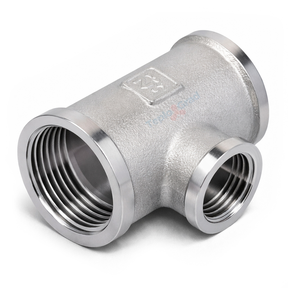 Тройник лат. 3/4"*1/2"*3/4" вн./вн./вн. никель