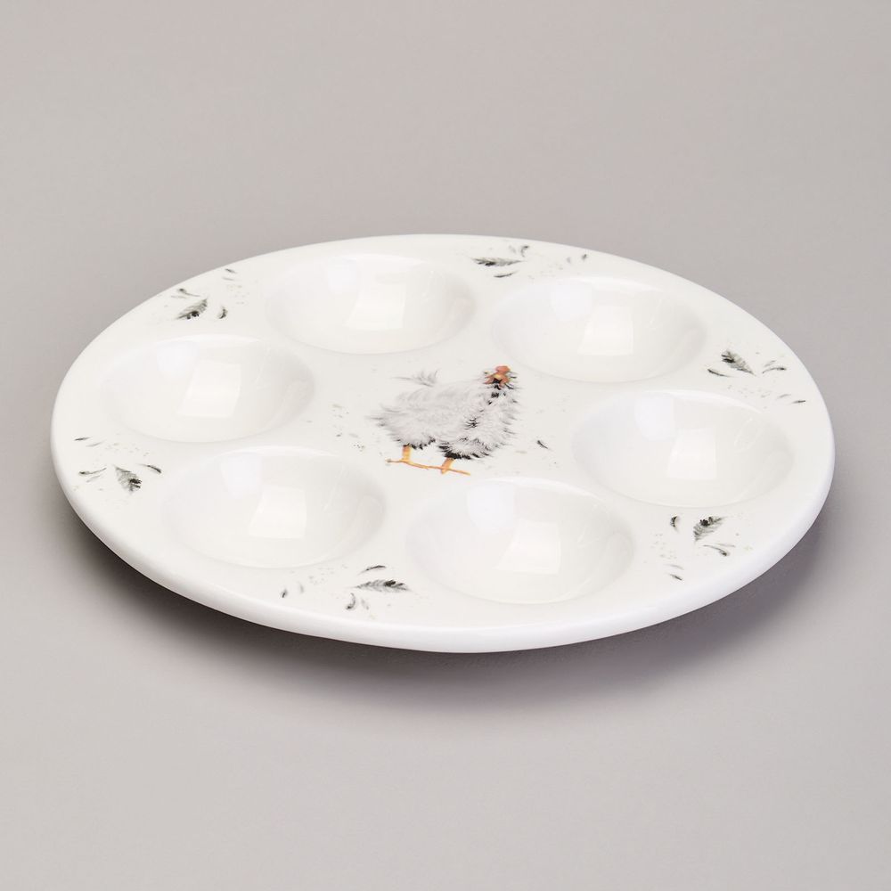 БЛЮДО НА 6 ЯИЦ LEFARD "FUNNY HENS" 18*18*2,5 СМ (КОР=36ШТ.)