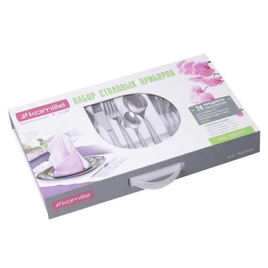 Набор столовых приборов 24 предмета Kamille KM-5200S из нержавеющей стали