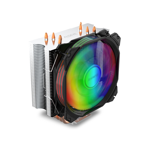 Кулер для CPU Alseye M120-SE V2.0, 1х120мм, 800-1700rpm, 4-pin, Al+Cu, серебристый-черный-белый/ARGB, 66CFM, 33.8дБ, 4-PIPE(прямой контакт), TDP 150Вт, INTEL 1200/115x/775/1366, AMD AM5/AM4 (AS.01.01.0008)