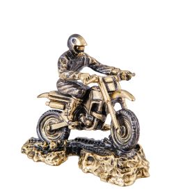 Народные промыслы AM-3924 Фигурка «Мотоциклист Питбайк кросс» (латунь)