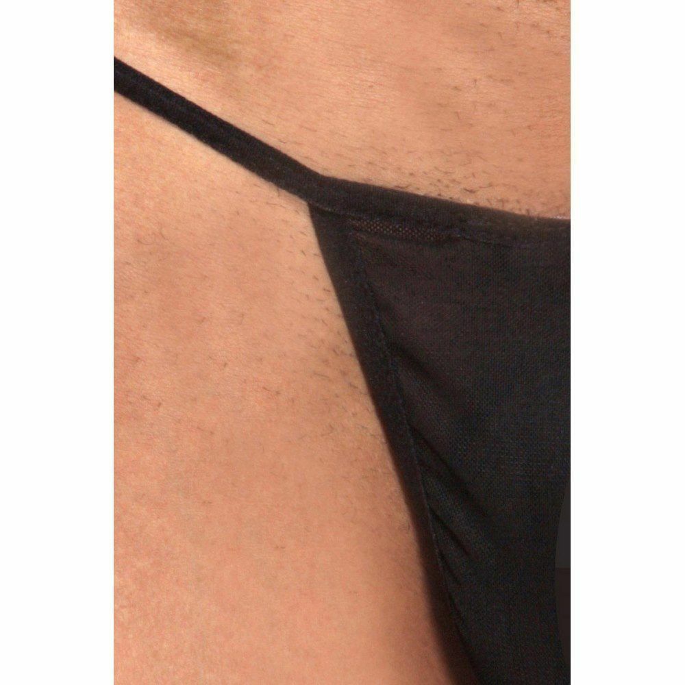 Мужские трусы стринги черные без окантовки Cosmos Colors  NN01BB