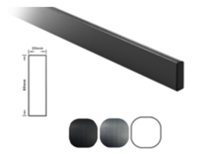 Трековый профиль - плинтус  3.2 метра антрацит