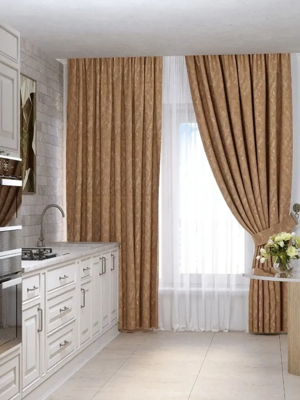 Комплект штор Канвас Мрамор 1,5м*2,7м