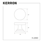 Ручка-кнопка, хром, K-2360