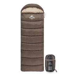 Спальный мешок Naturehike NH20MSD07 U Series U350S, коричневый, 6927595764312