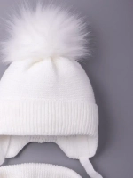 Шапка детская зимняя вязаная и шарф