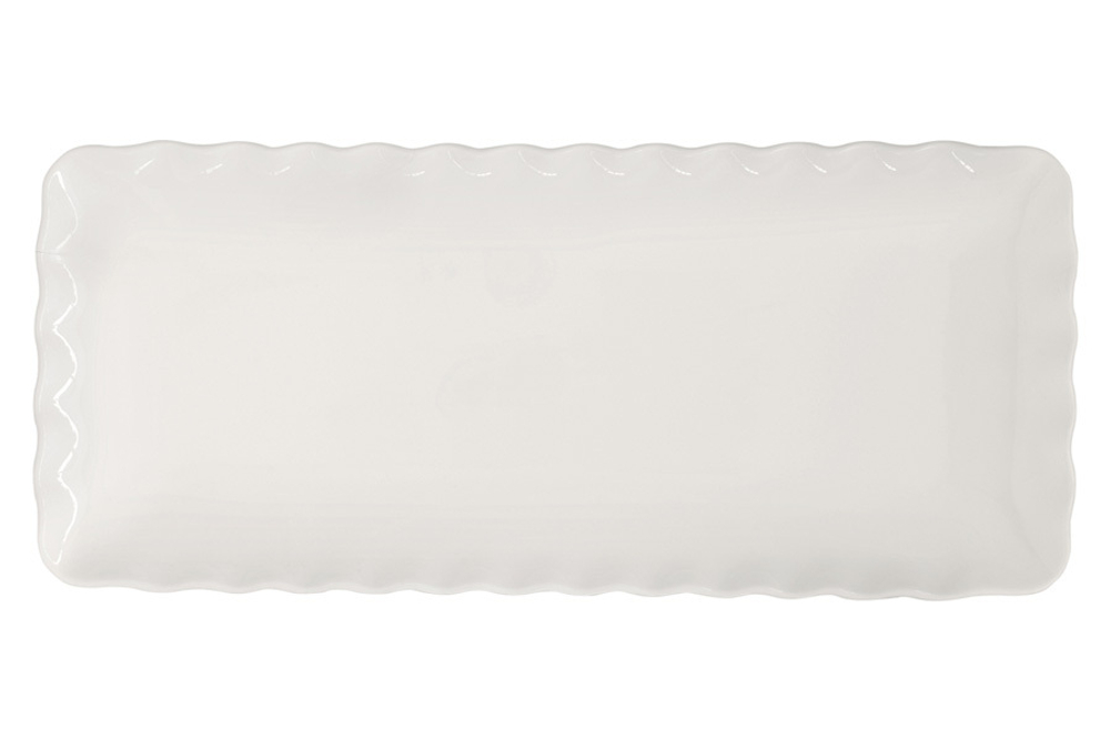 Блюдо 36х16см Onde белое Easy Life