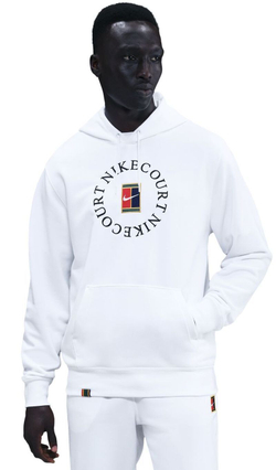Куртка теннисная Nike Court Heritage French Terry Tennis Pullover - white/black