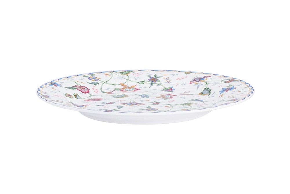 Фарфоровая закусочная тарелка AL-1011B-E11, 19 см, белый/декор