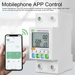 Защитное реле от перенапряжения, Tuya Wifi, автоматическое повторное включение, защита от утечки и перегрузки по току, беспроводной дистанционный мониторинг