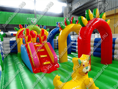 Коммерческий надувной батут "Радужный город 2" 12*6*3 м