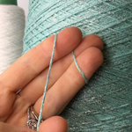 COTTON LUREX, 95% хлопок, 5% люрекс; 400м/100гр. Шнурок Мятный, люрекс серебро